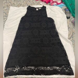 Black lace dress with black liner